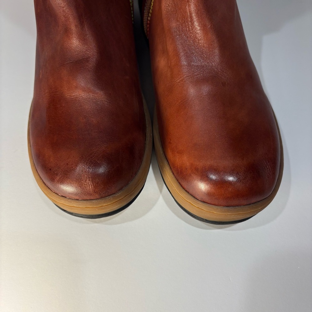 Bohemian Socofy Patchwork Lace-Up Boots - Picture 6 of 12
